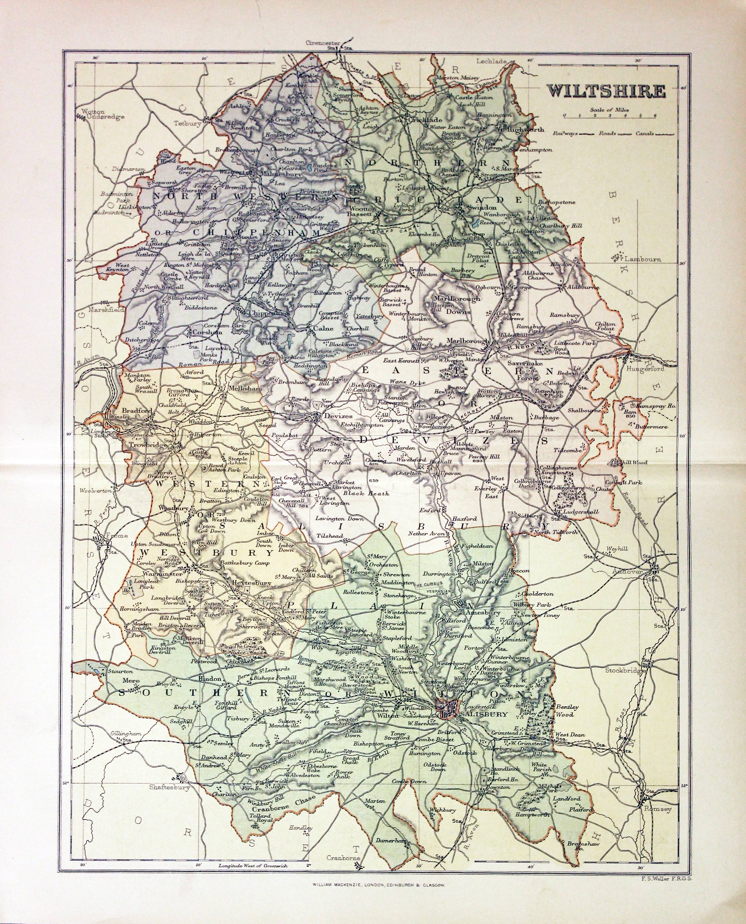 Antique Maps of Wiltshire, England Richard Nicholson Antique Maps of Wiltshire, England Richard Nicholson