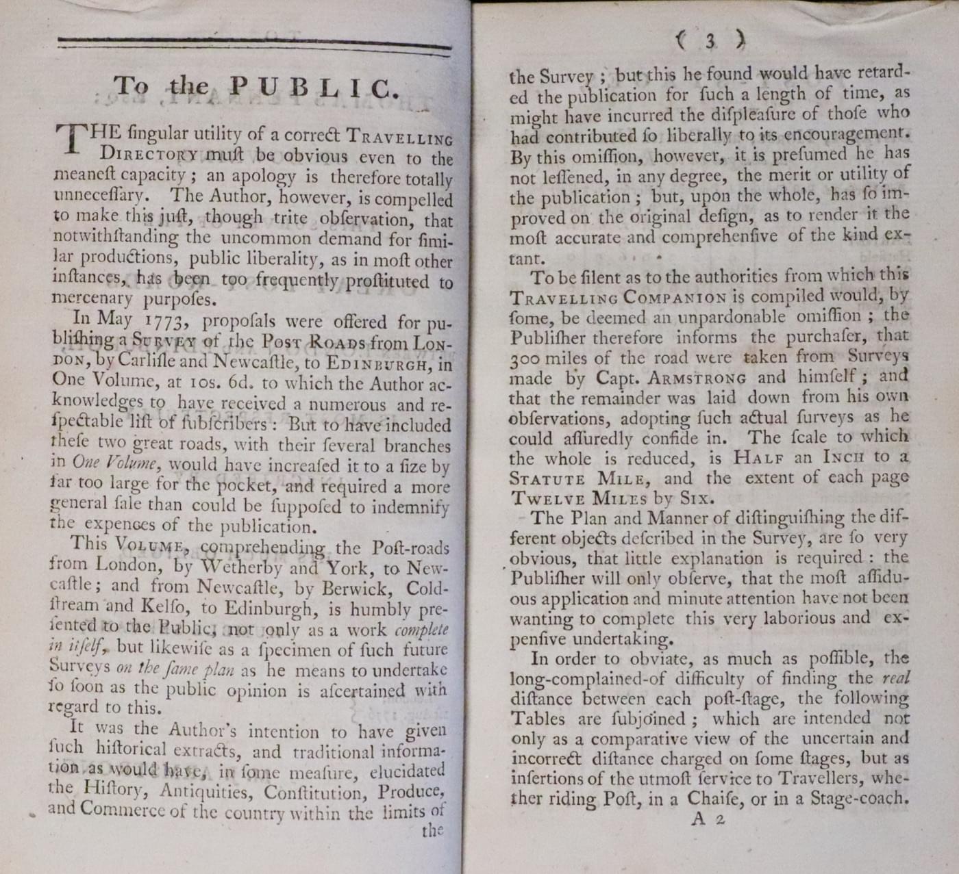 Introduction of Armstrong's Great Post-Roads 1776
