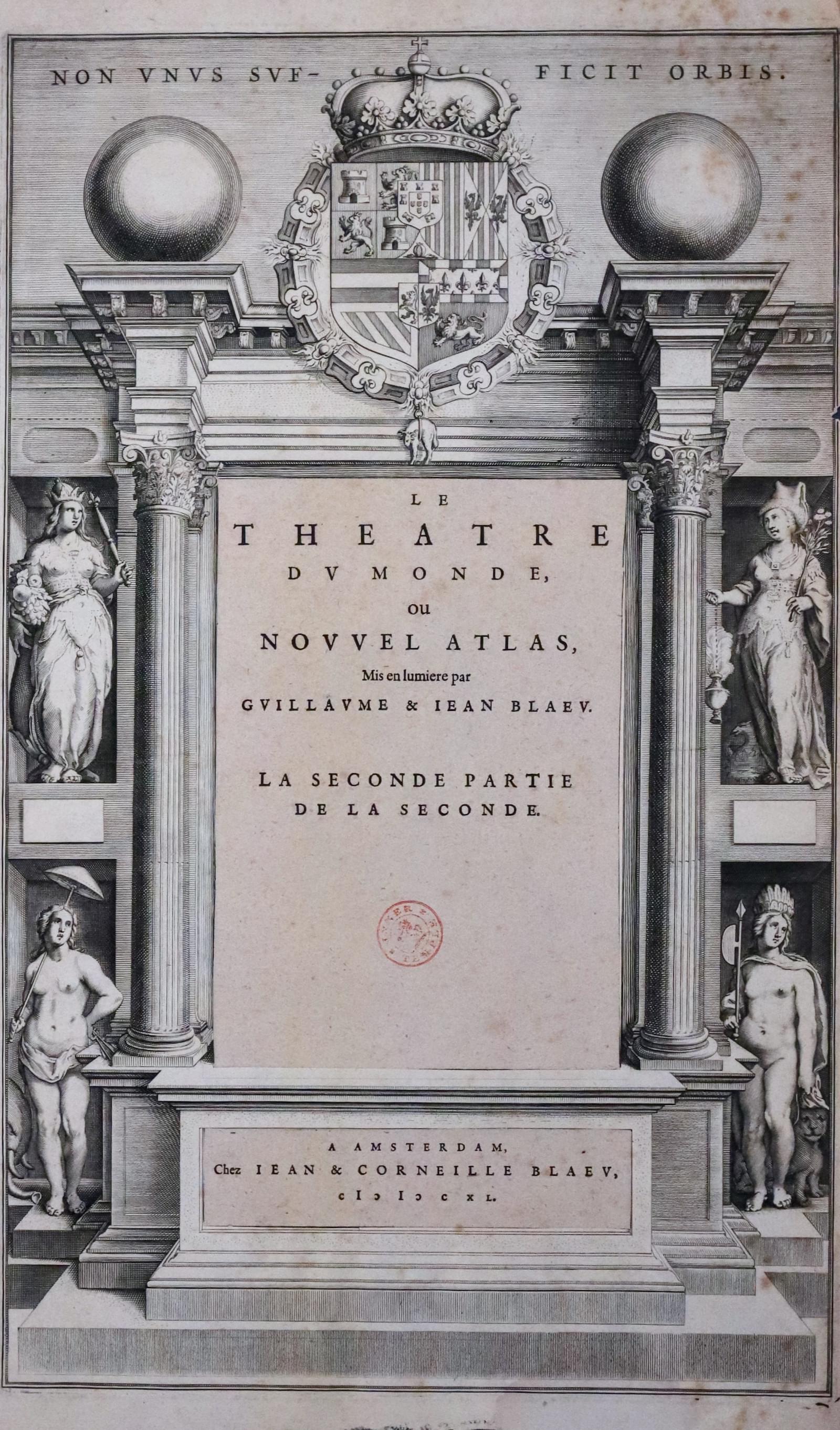 Blaeu Atlas title page dated 1640  Blaeu Atlas title page dated 1640