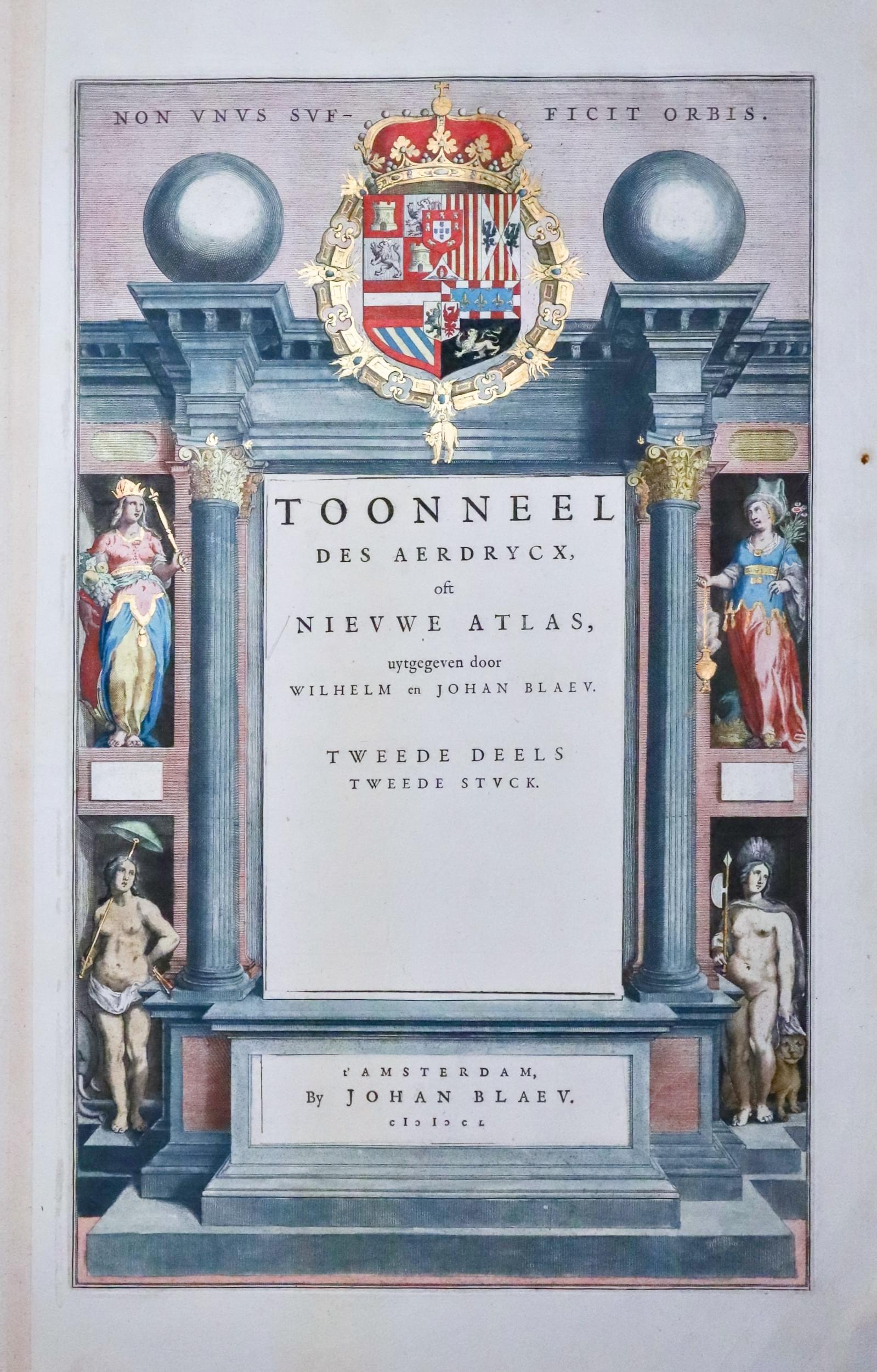 Blaeu Atlas title page dated 1650  Blaeu Atlas title page dated 1650