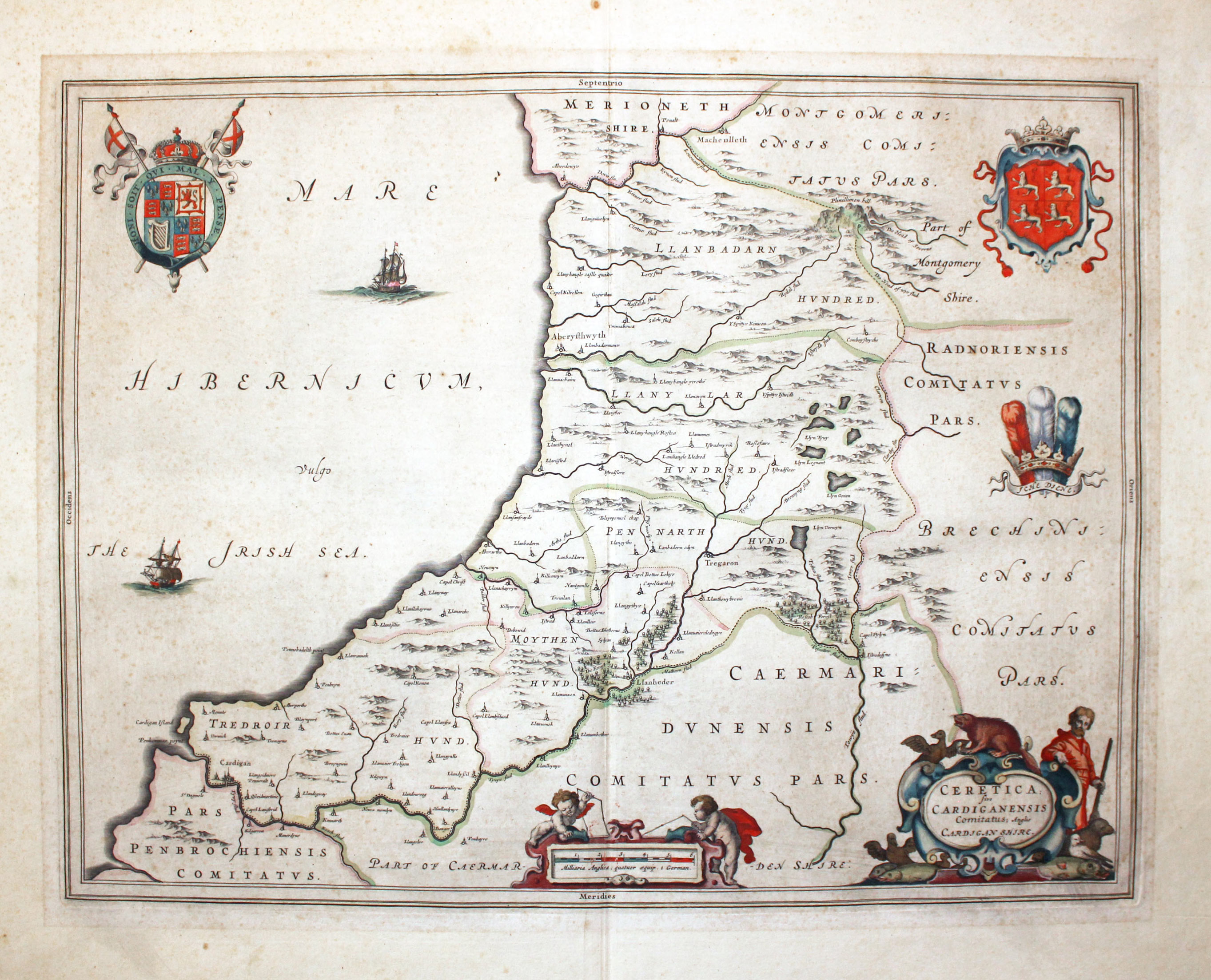 Cardiganshire by Joan Blaeu  Cardiganshire by Joan Blaeu