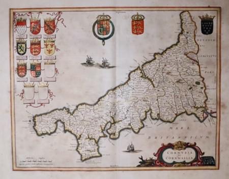 Cornwall Joan Blaeu 1648