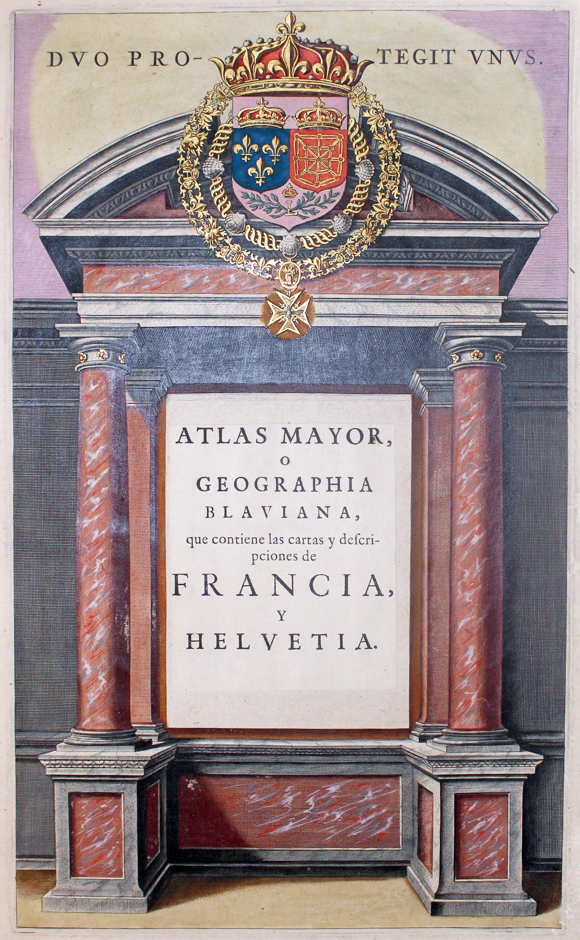 Blaeu atlas of France and Switzerland frontispiece  Blaeu atlas of France and Switzerland frontispiece