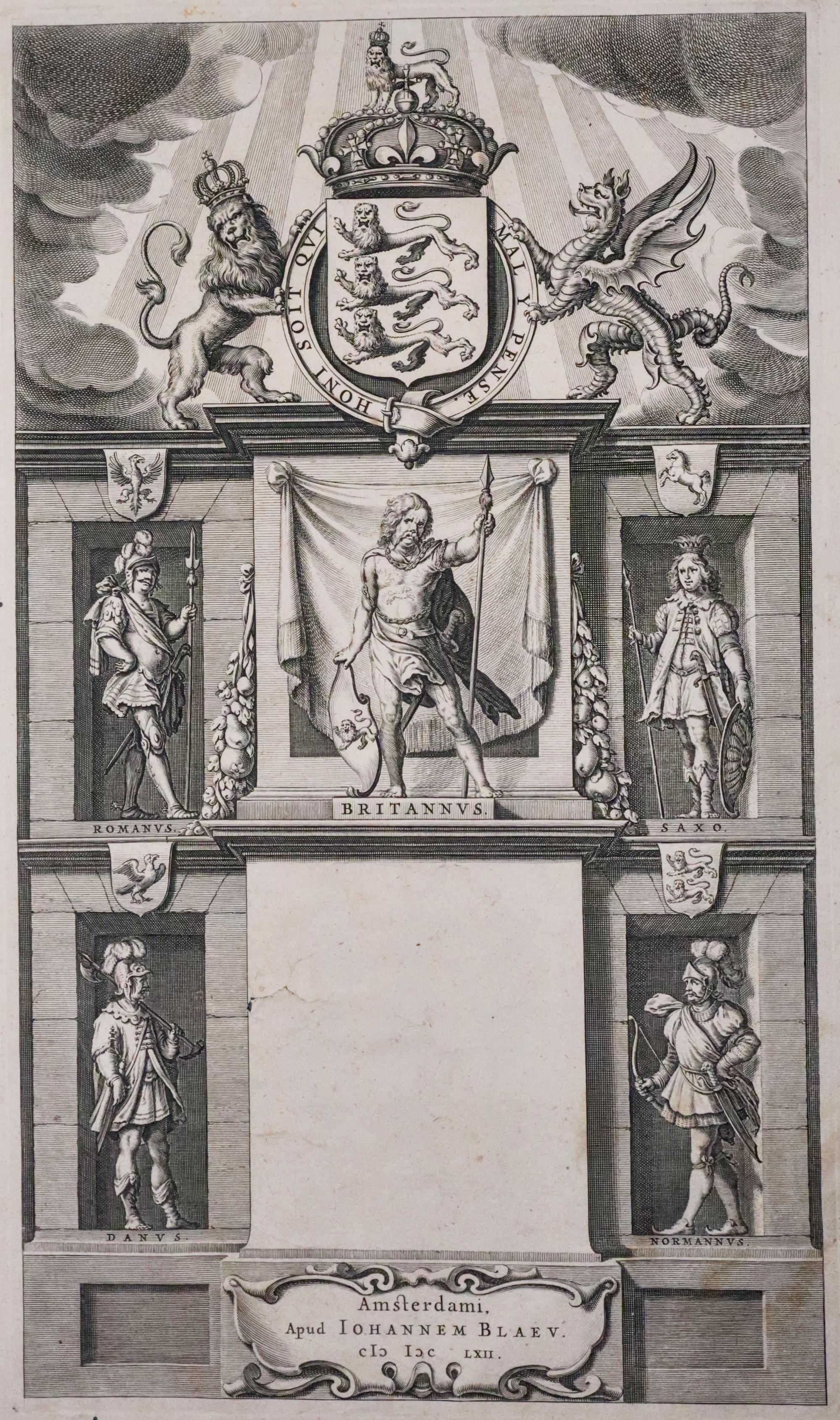 Blank Bleau frontispiece dated 1662