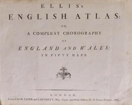 Joseph Ellis Title Page dated 1777