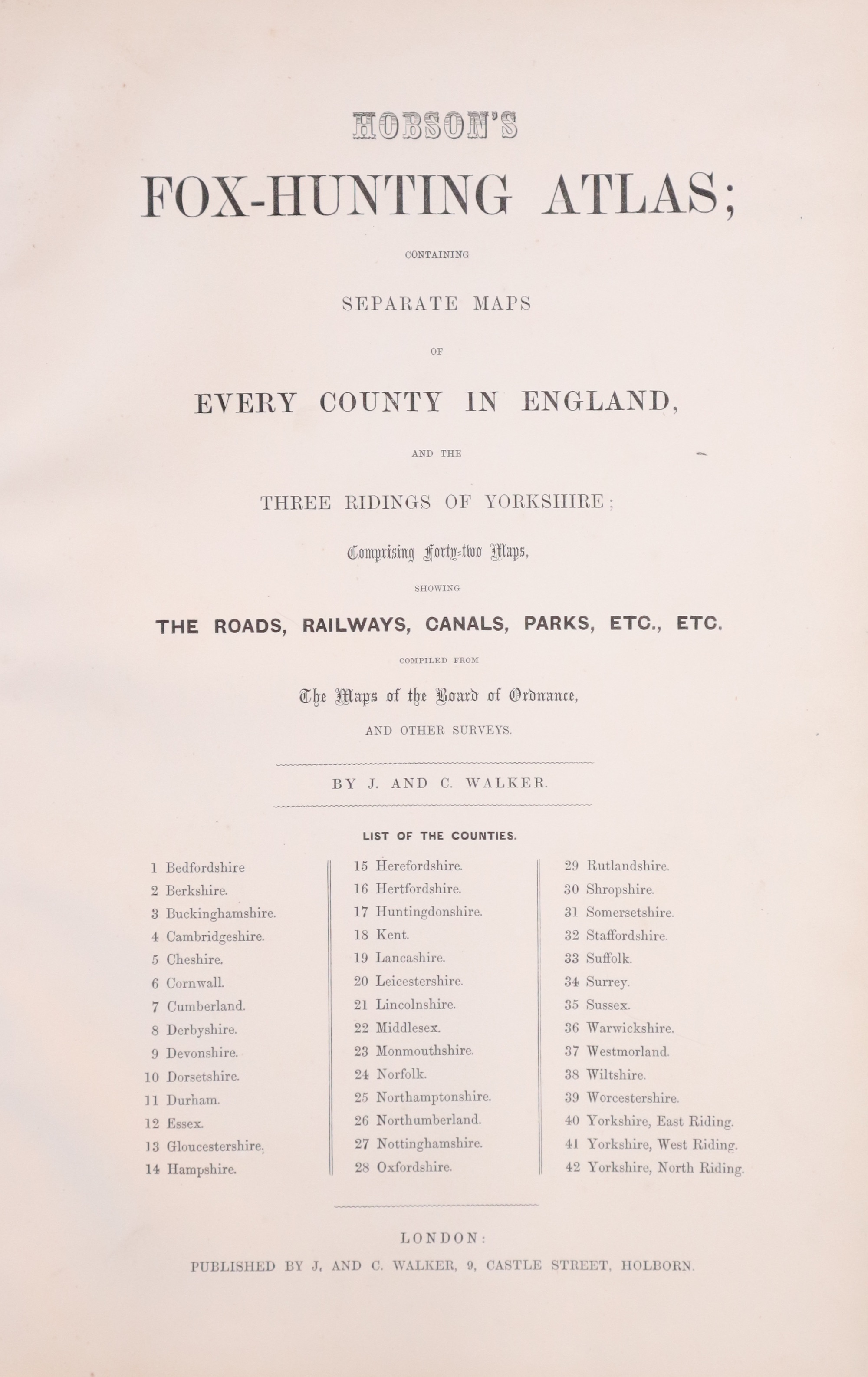 Hobson Fox Hunting Atlas Titlepage