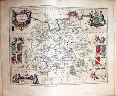  Map of Surrey by Jan Jansson 1647 