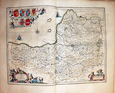  Map of Somersetshire by Jan Jansson 1647 