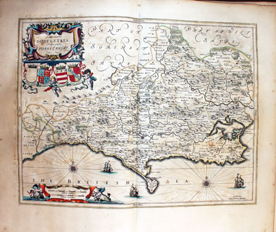  Map of Dorsetshire by Jan Jansson 1647 