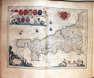  Map of Cornwall by Jan Jansson 1647 