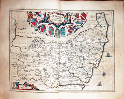  Map of Suffolk by Jan Jansson 1647 