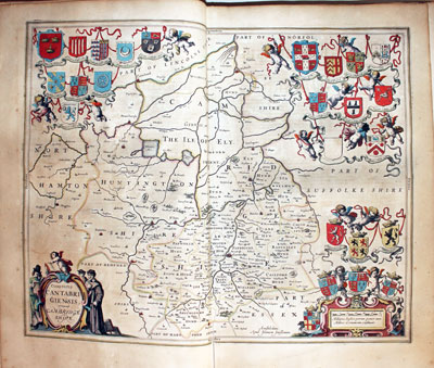  Map of Cambridgeshire by Jan Jansson 1647 