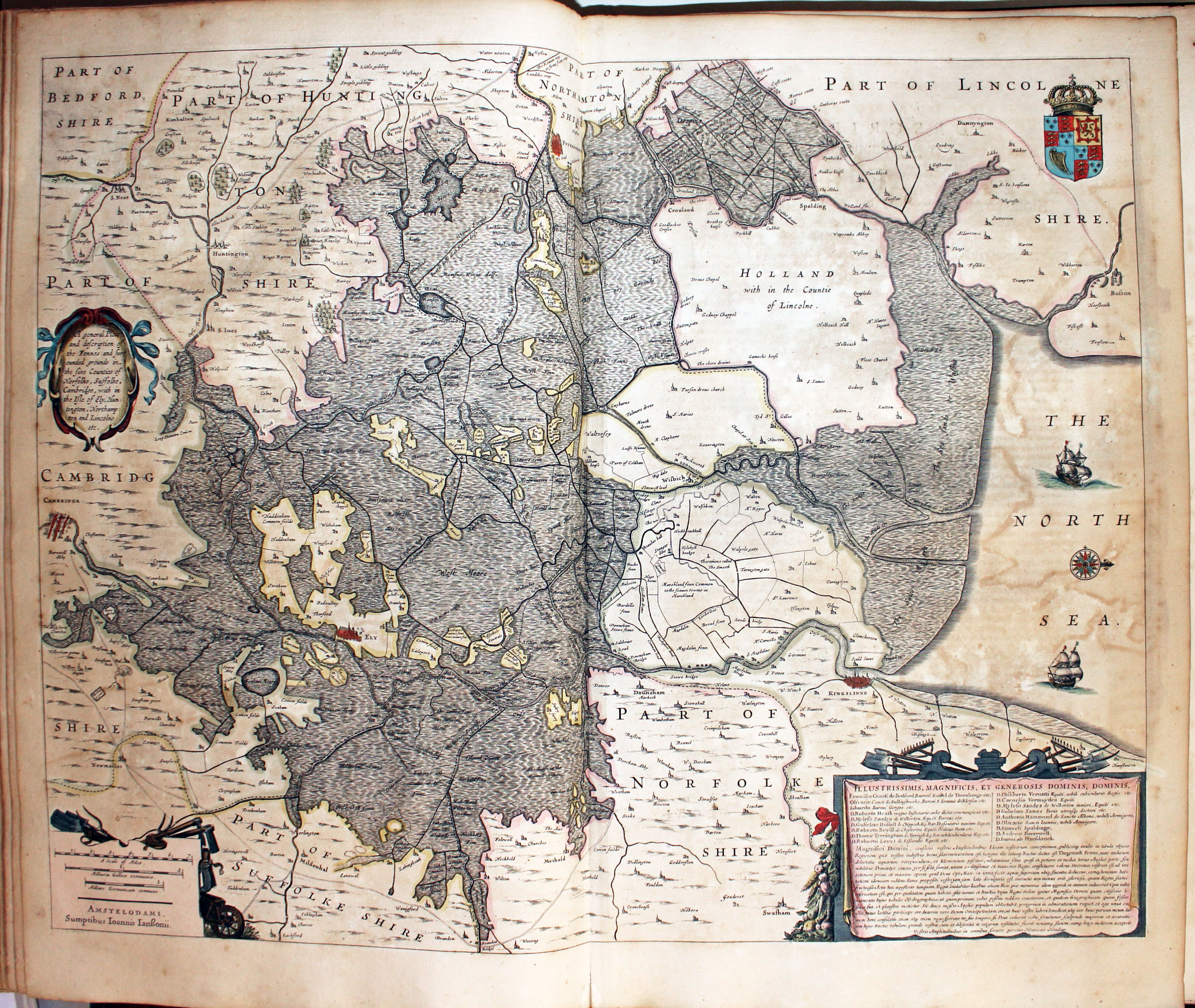 Map of the Fens by Jan Jansson 1647