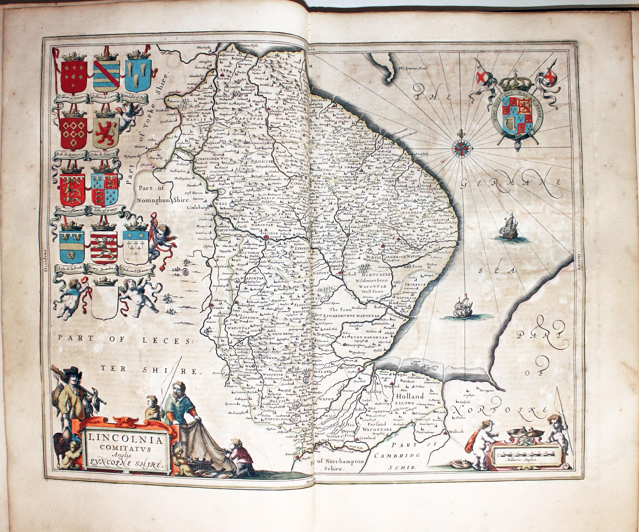Map of Lincolnshire by Jan Jansson 1647