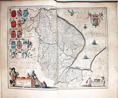  Map of Lincolnshire by Jan Jansson 1647 