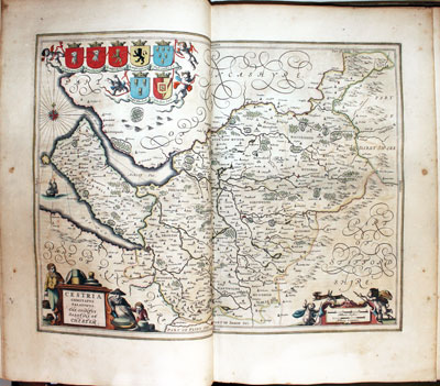  Map of Cheshire by Jan Jansson 1647 