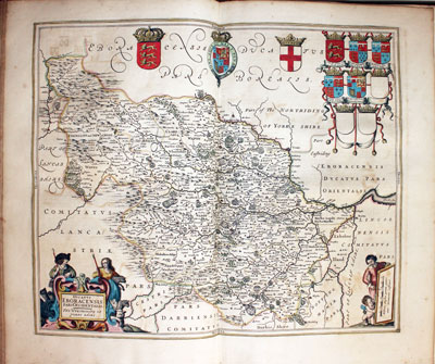  Map of Yorkshire West Riding by Jan Jansson 1647 