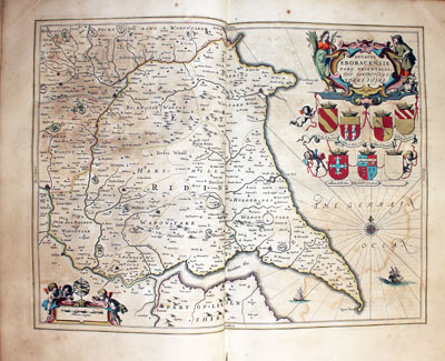  Map of Yorkshire East Riding by Jan Jansson 1647 