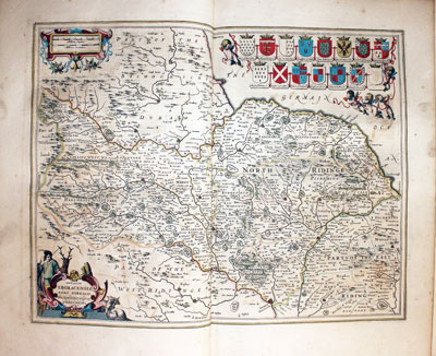  Map of Yorkshire North Riding by Jan Jansson 1647 