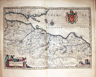 Map of Lothian and Linlithgow by Jan Jansson 1647 