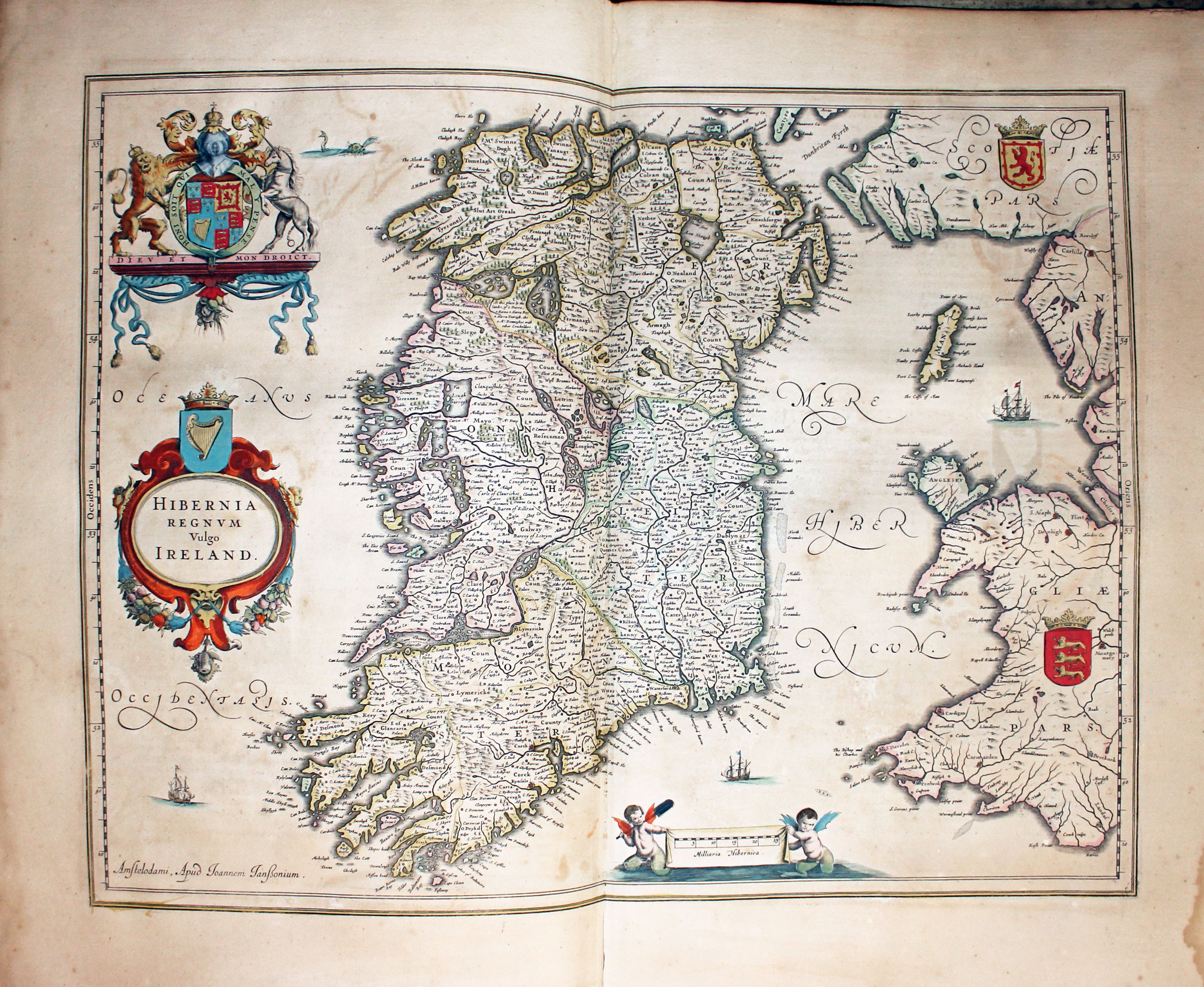 Map of Ireland by Jan Jansson 1647