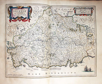  Map of Leinster by Jan Jansson 1647 