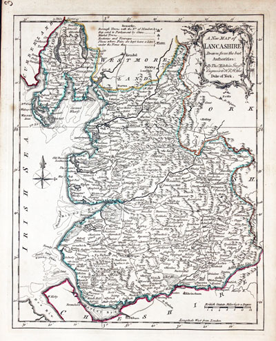 Map of Lancashire by Thomas Kitchin 1765