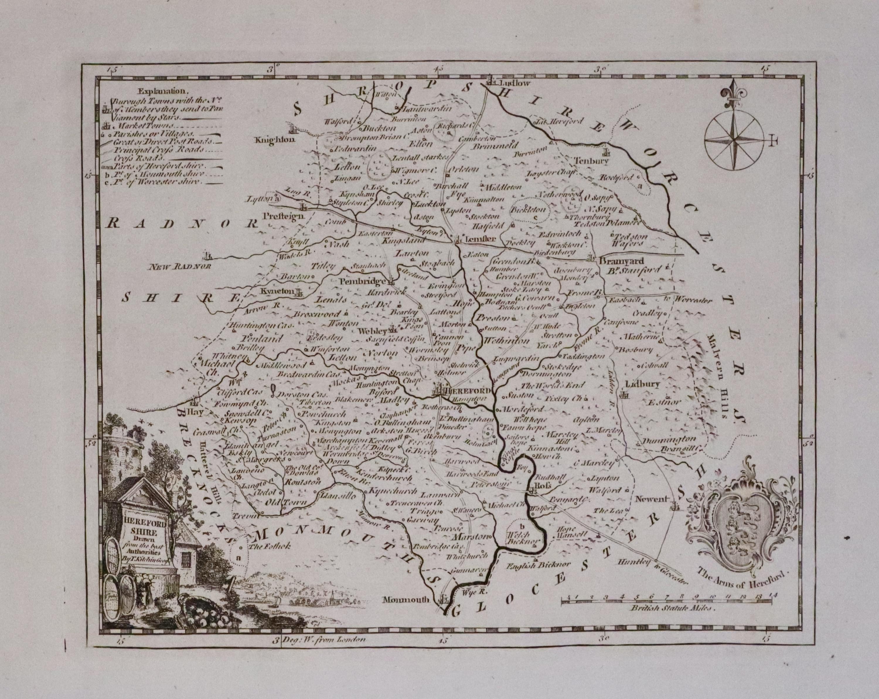 Herefordshire by Thomas Kitchin c.1786