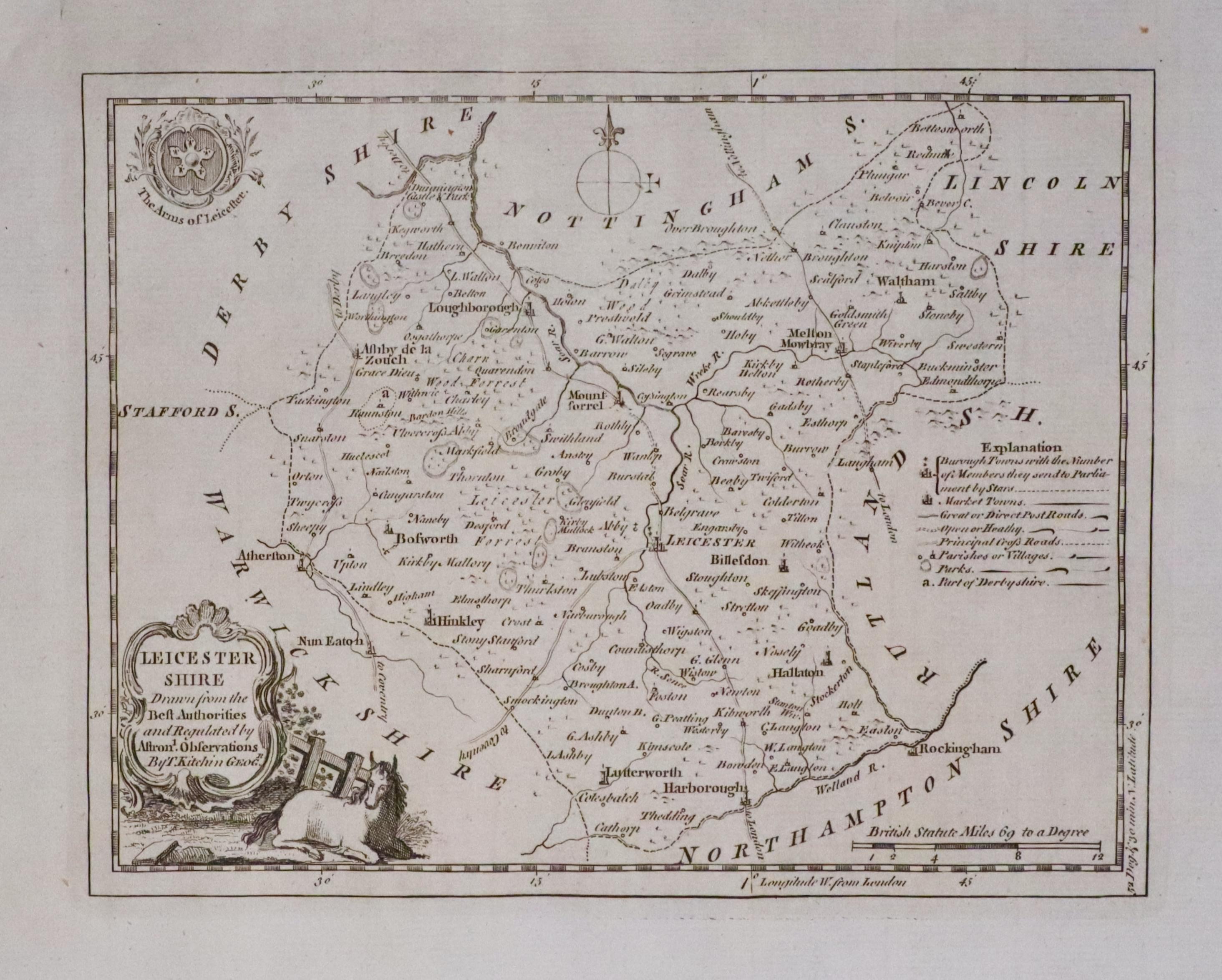 Leicestreshire Thomas Kitchin c.1786