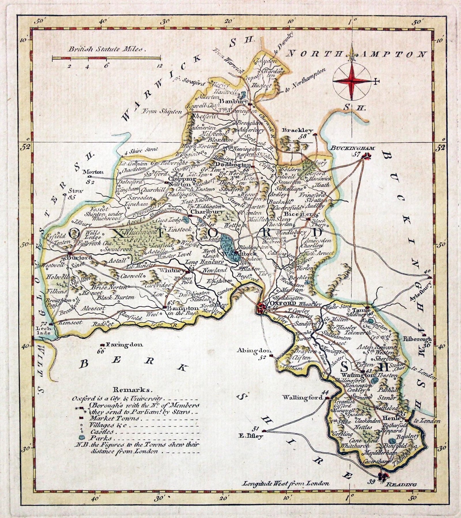 Oxfordshire, Thomas Kitchin & J C Capper 1769