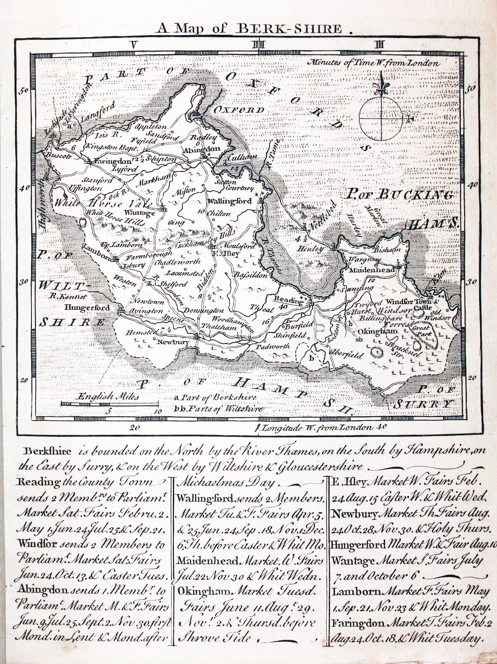 Berkshire by Thomas Kitchin and Thomas Jeffereys 1749