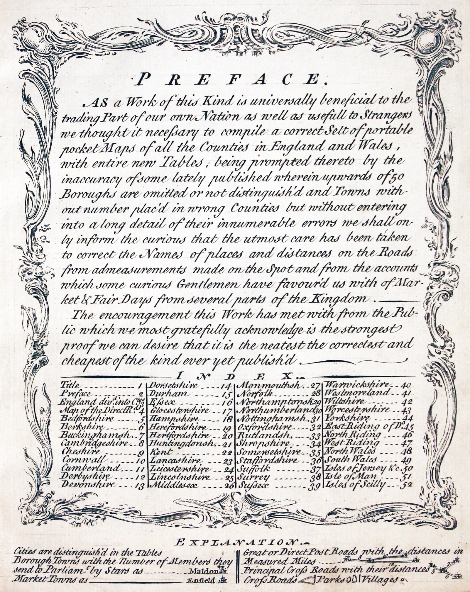 Small English Atlas preface 1749