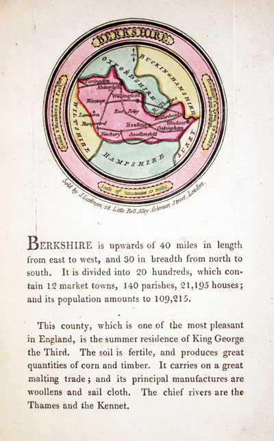 Map of Berkshire by John Luffman 1803