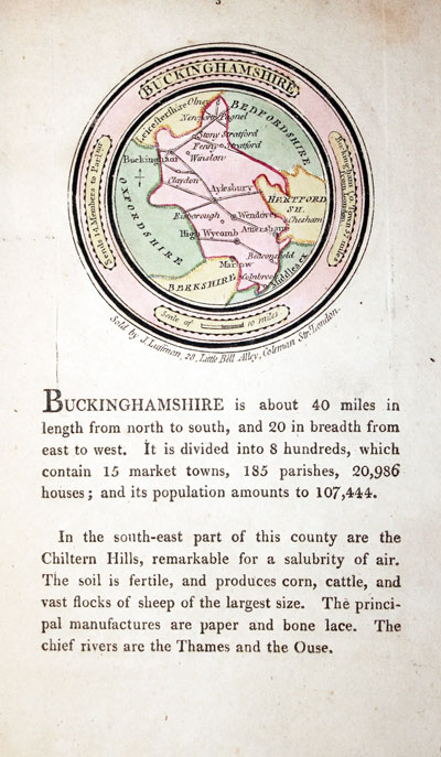 Map of Buckinghamshire by John Luffman 1803