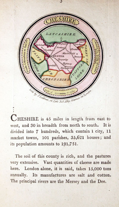 Map of Cheshire by John Luffman 1803