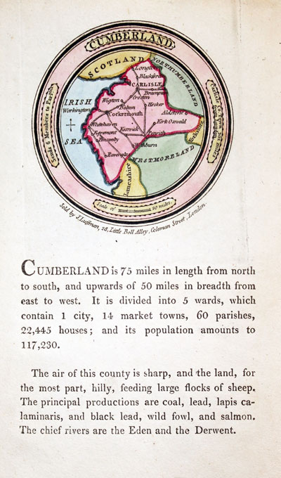 Map of Cumberland by John Luffman 1803
