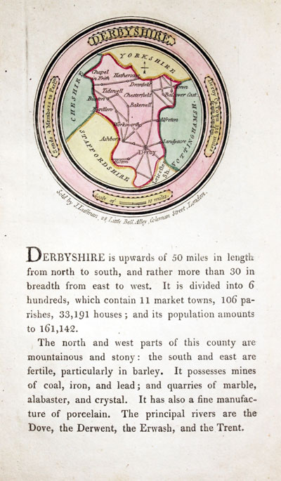 Map of Derbyshire by John Luffman 1803