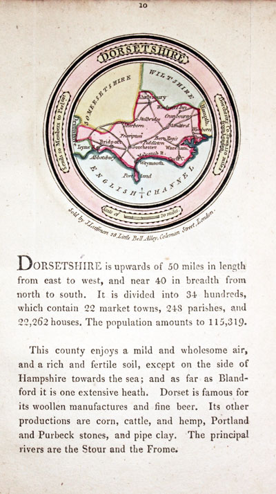 Map of Dorsetshire by John Luffman 1803