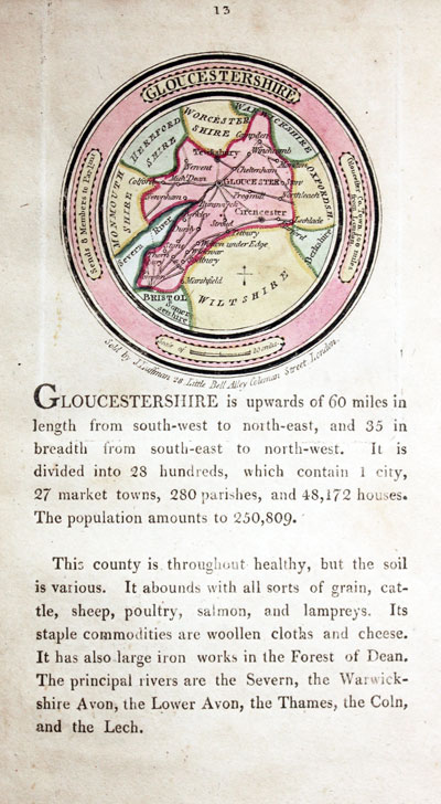 Map of Gloucestershire by John Luffman 1803