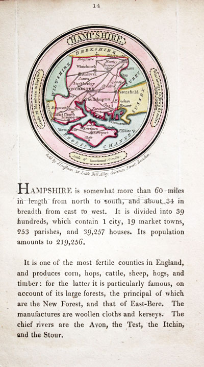 Map of Hampshire by John Luffman 1803