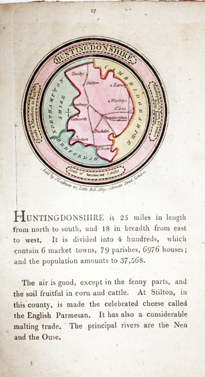 Map of Huntingdonshire by John Luffman 1803
