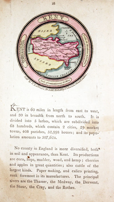 Map of Kent by John Luffman 1803