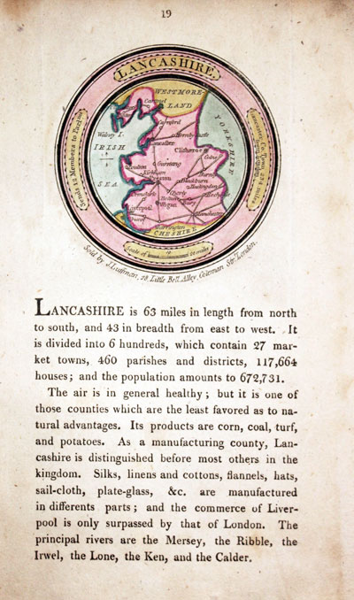 Map of Lancashire by John Luffman 1803