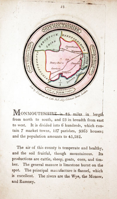 Map of Monmouthshire by John Luffman 1803