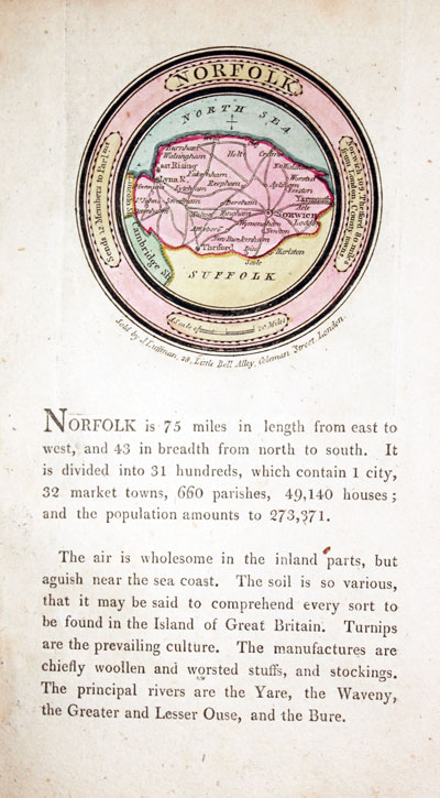 Map of Norfolk by John Luffman 1803
