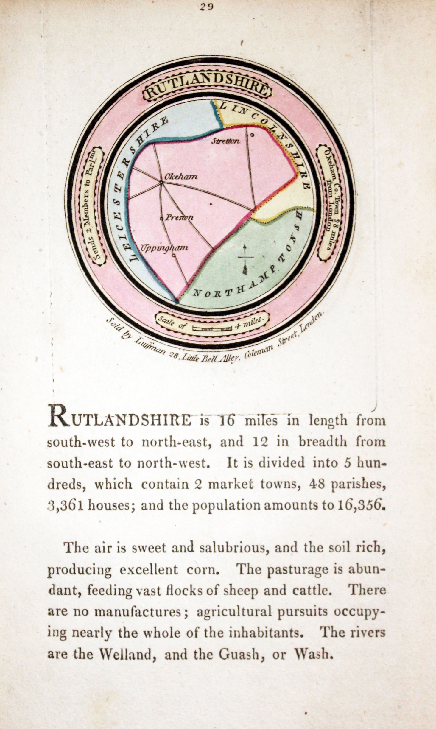 Map of Rutlandshire by John Luffman 1803