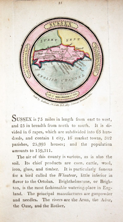 Map of Sussex by John Luffman 1803