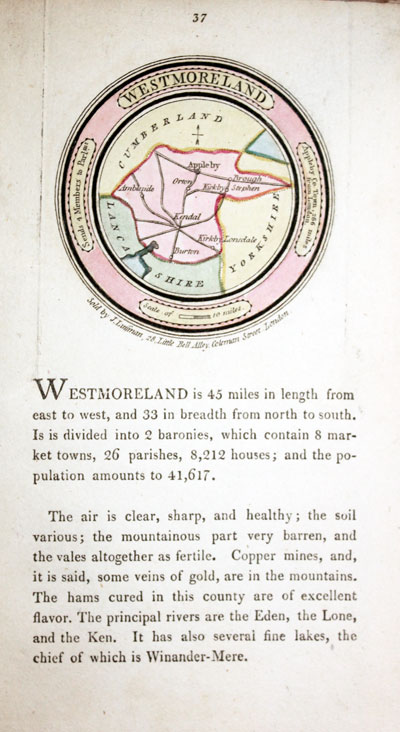 Map of Westmorland by John Luffman 1803