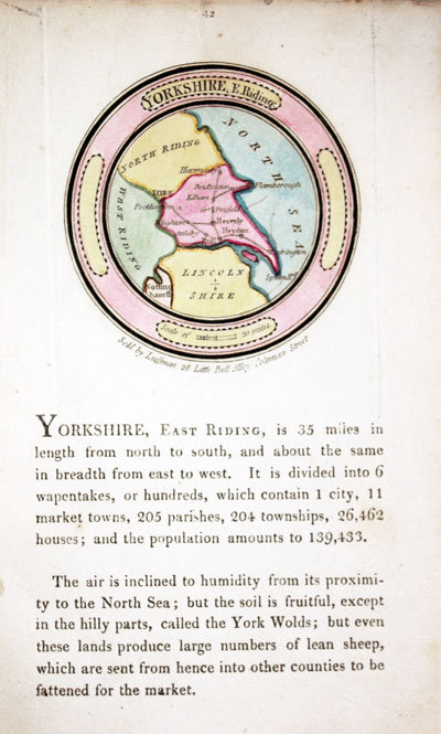 Map of Yorkshire East Riding by John Luffman 1803