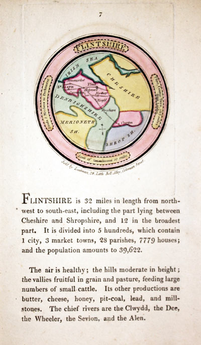 Map of Flintshire by John Luffman 1803